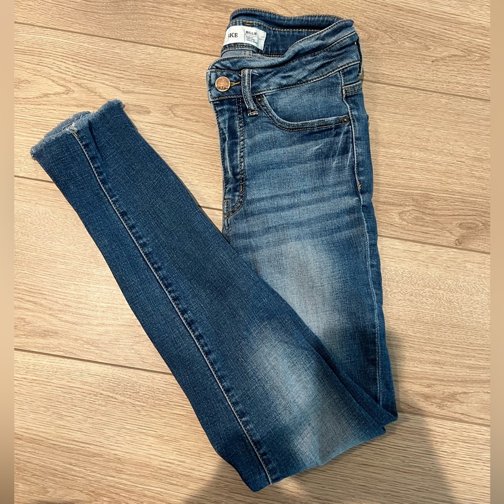 BKE Women's Dark Blue Skinny Jeans